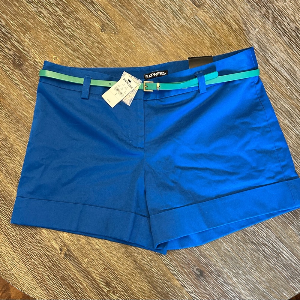 Express Royal Blue Shorts (belt not included)